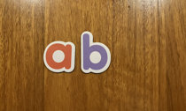 The letters 'a' and 'b'