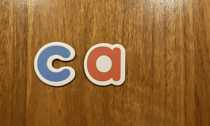 The letters 'c' and 'a'